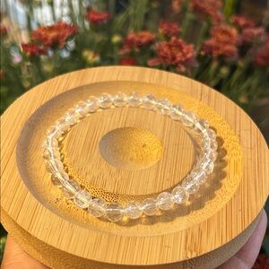 Handmade Clear Quartz Beaded Bracelet *